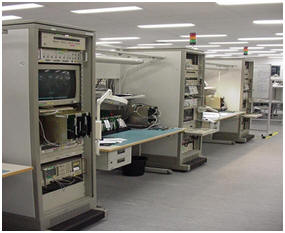 Electronic testing and calibration equipment for Dermaray.